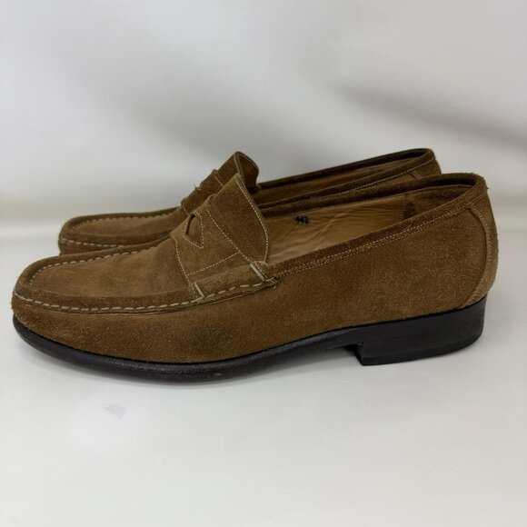 Eduard Meier Suede Leather Penny Loafers Brown Men’s Size 11 E main image 7